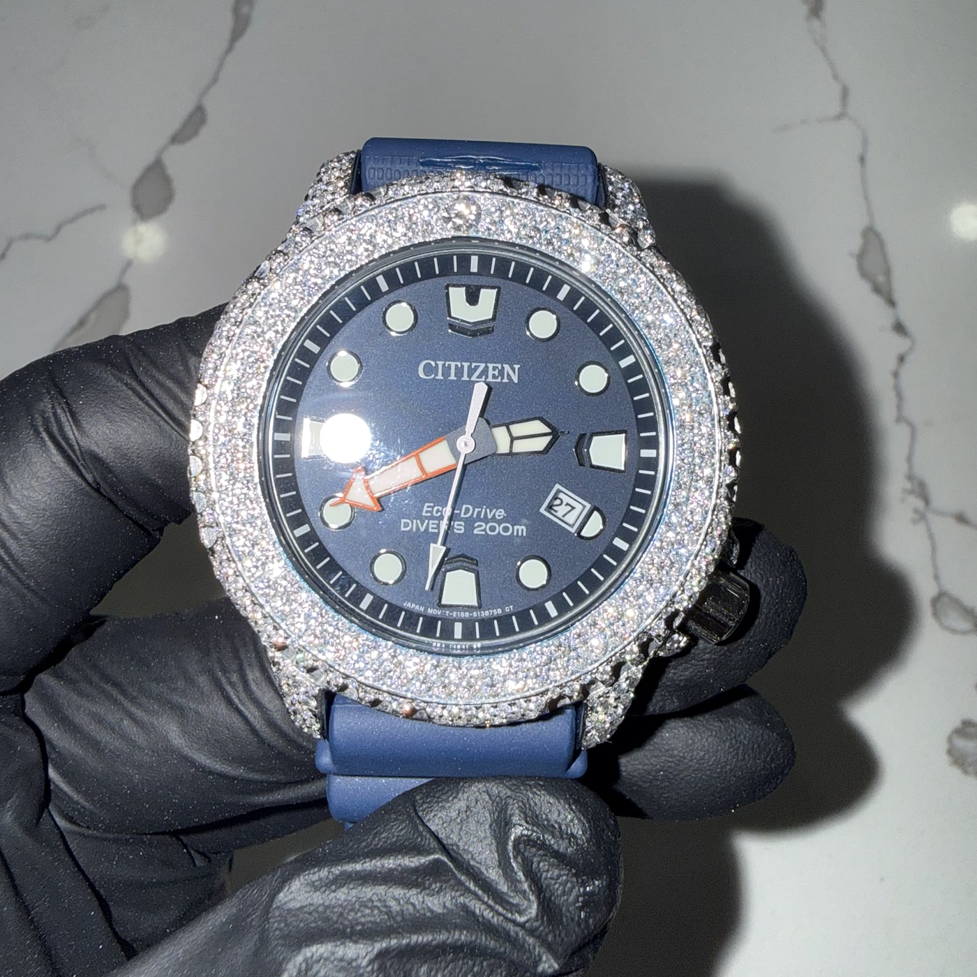 Diamond set watch bezel